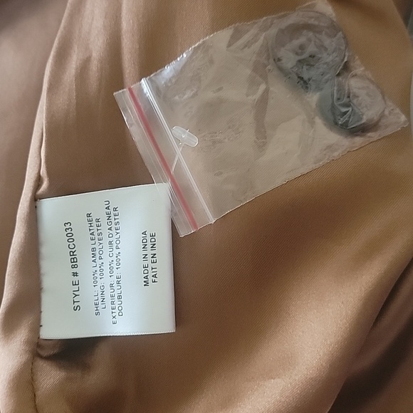 Badgley Mischka Lamb Leather Rosely Trenchcoat NWT Size XS - Picture 10 of 11